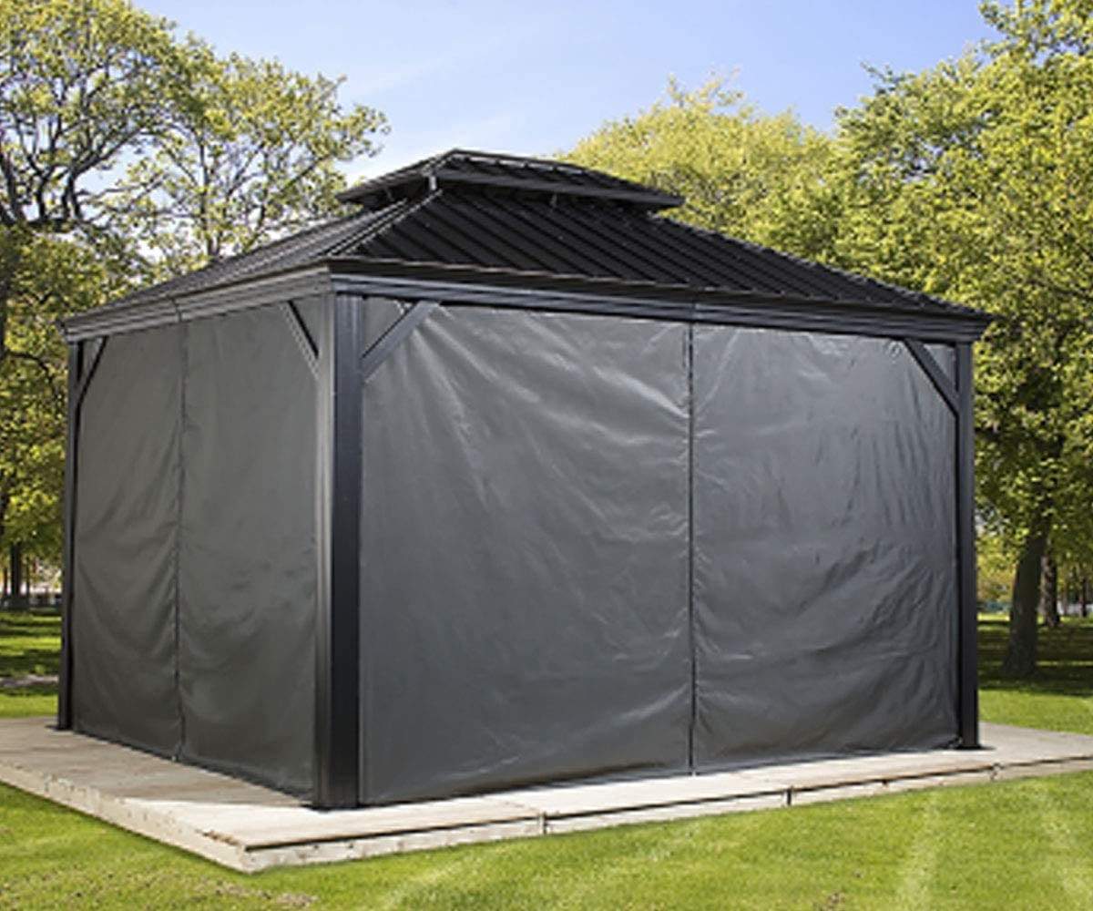 Sojag Set of 4 Curtains for Monaco/Messina/Mykonos Outdoor Gazebo's - Open Box - primehubstore.shop Gazebo Covers