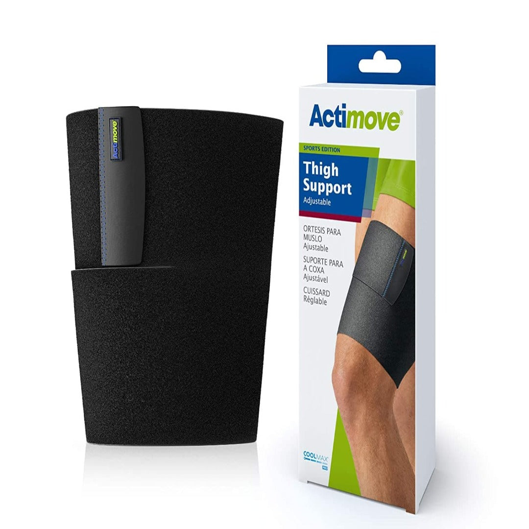 Actimove Adjustable Neoprene Thigh Support Universal Black - primehubstore.shop Thigh Sleeve