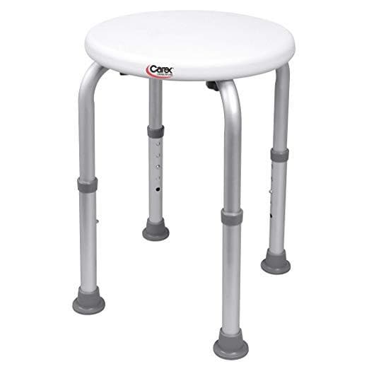 Carex Compact Shower Stool - Adjustable Height Bath Stool and Shower Seat - primehubstore.shop Bath Stool