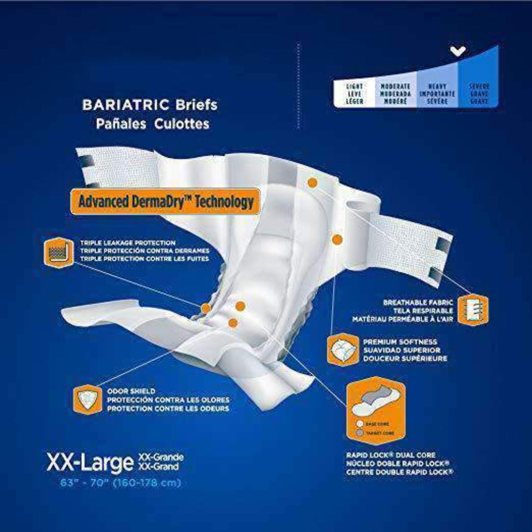 Attends Advanced Unisex Briefs with Advanced Dry-Lock Technology for Adult Incontinence Care-Case - primehubstore.shop briefs