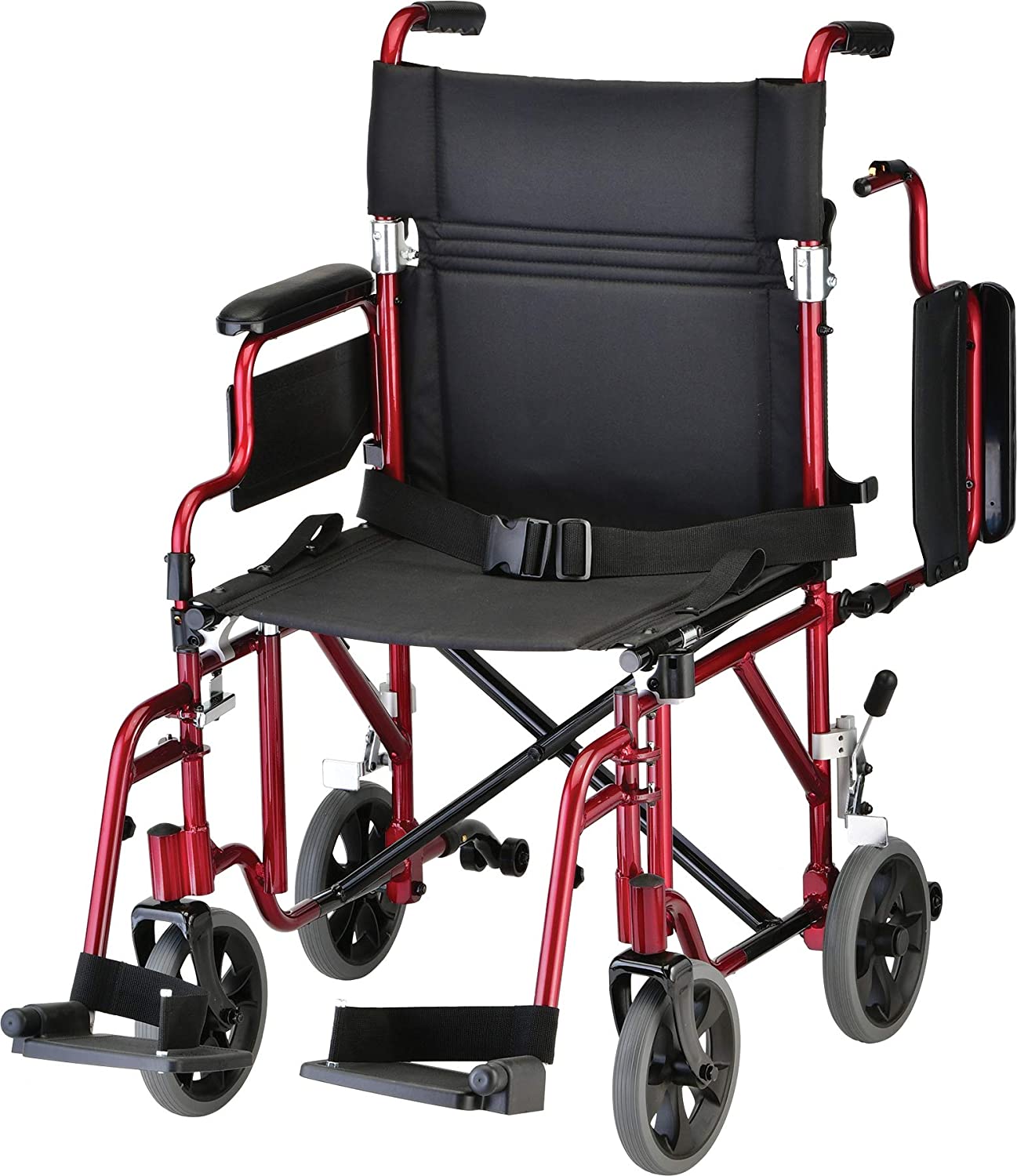 Nova Medical 349 19" Transport Chair with Detachable Arms & Swing Away Foot Rests - primehubstore.shop Transport Chairs