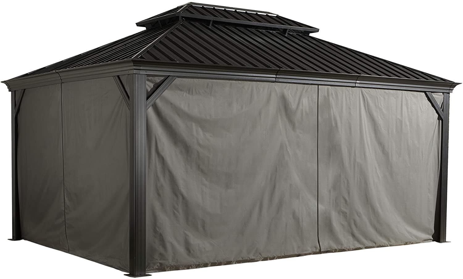 Sojag Set of 4 Curtains for Monaco/Messina/Mykonos Outdoor Gazebo's - Open Box - primehubstore.shop Gazebo Covers