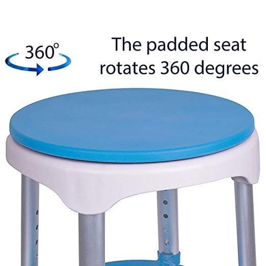 Carex EZ Swivel Shower Stool - Rotates 360 Degrees - primehubstore.shop Bath Benches & Seats