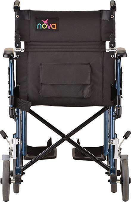 Nova Medical 349 19" Transport Chair with Detachable Arms & Swing Away Foot Rests - primehubstore.shop Transport Chairs