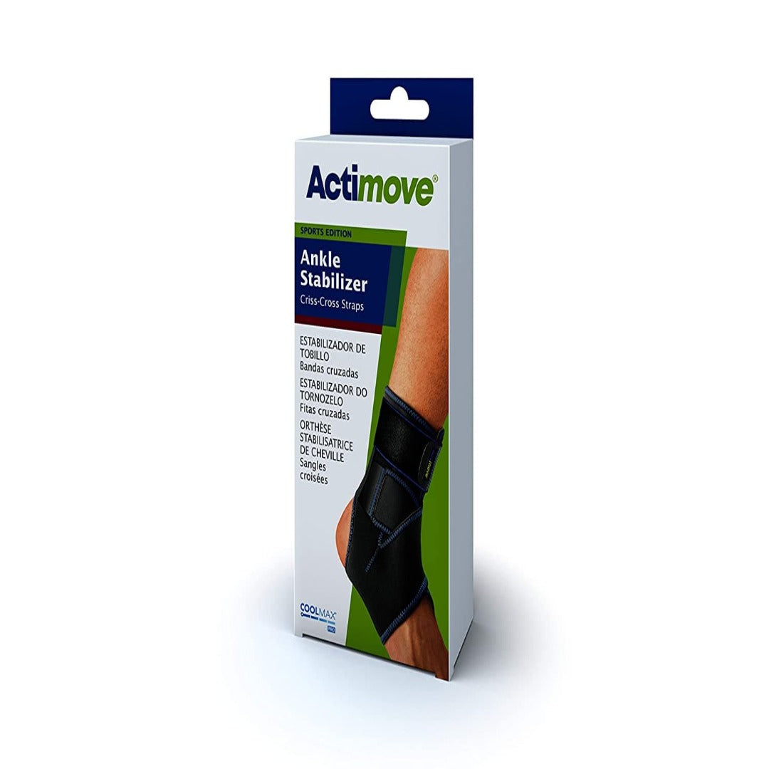 Actimove Ankle Stabilizer Criss-Cross Straps Universal Black - primehubstore.shop Ankle Support