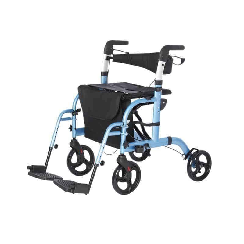 Lifestyle Mobility Aids Lightweight Folding Translator - 2 in 1 Rollator and Transport Chairs - primehubstore.shop Rollators