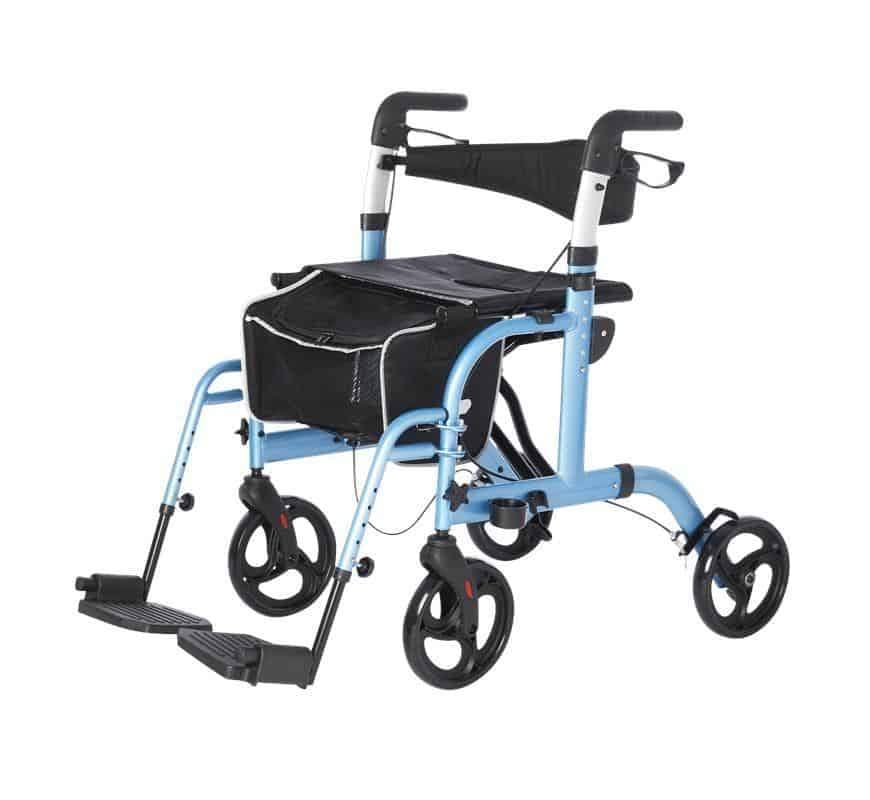 Lifestyle Mobility Aids Lightweight Folding Translator - 2 in 1 Rollator and Transport Chairs - primehubstore.shop Rollators