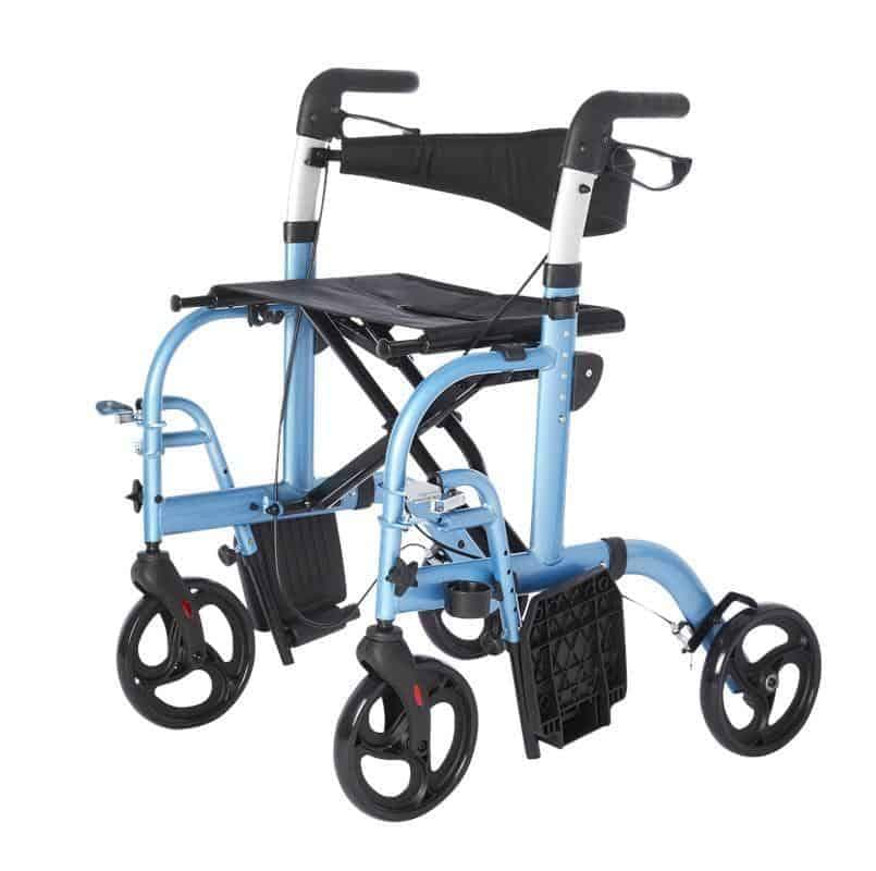 Lifestyle Mobility Aids Lightweight Folding Translator - 2 in 1 Rollator and Transport Chairs - primehubstore.shop Rollators