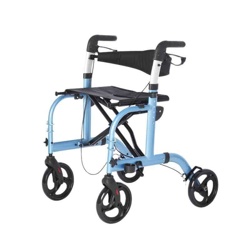 Lifestyle Mobility Aids Lightweight Folding Translator - 2 in 1 Rollator and Transport Chairs - primehubstore.shop Rollators