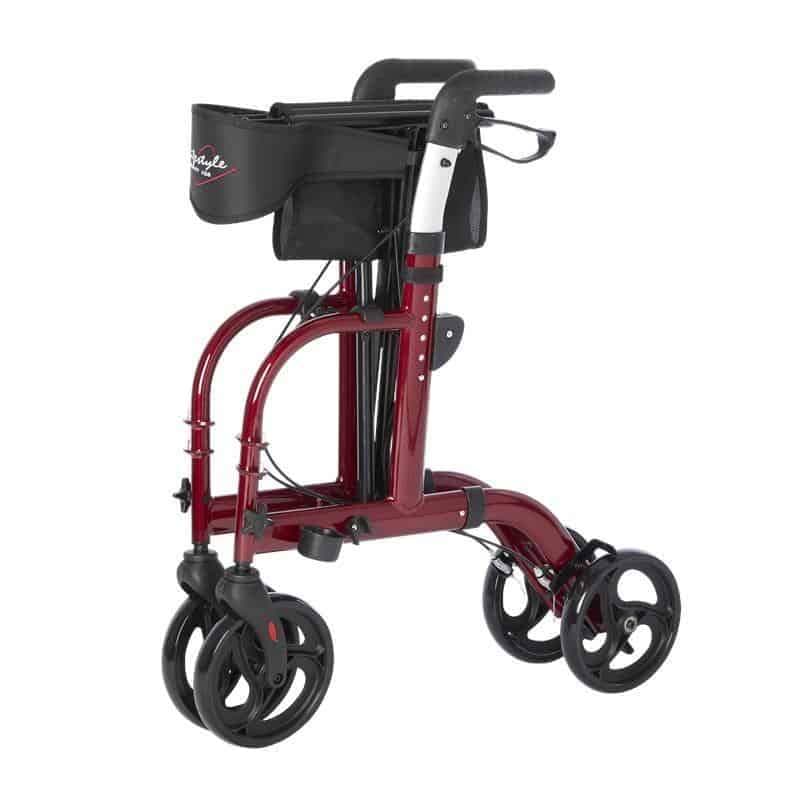 Lifestyle Mobility Aids Lightweight Folding Translator - 2 in 1 Rollator and Transport Chairs - primehubstore.shop Rollators