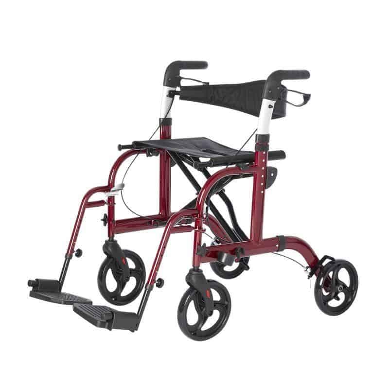 Lifestyle Mobility Aids Lightweight Folding Translator - 2 in 1 Rollator and Transport Chairs - primehubstore.shop Rollators