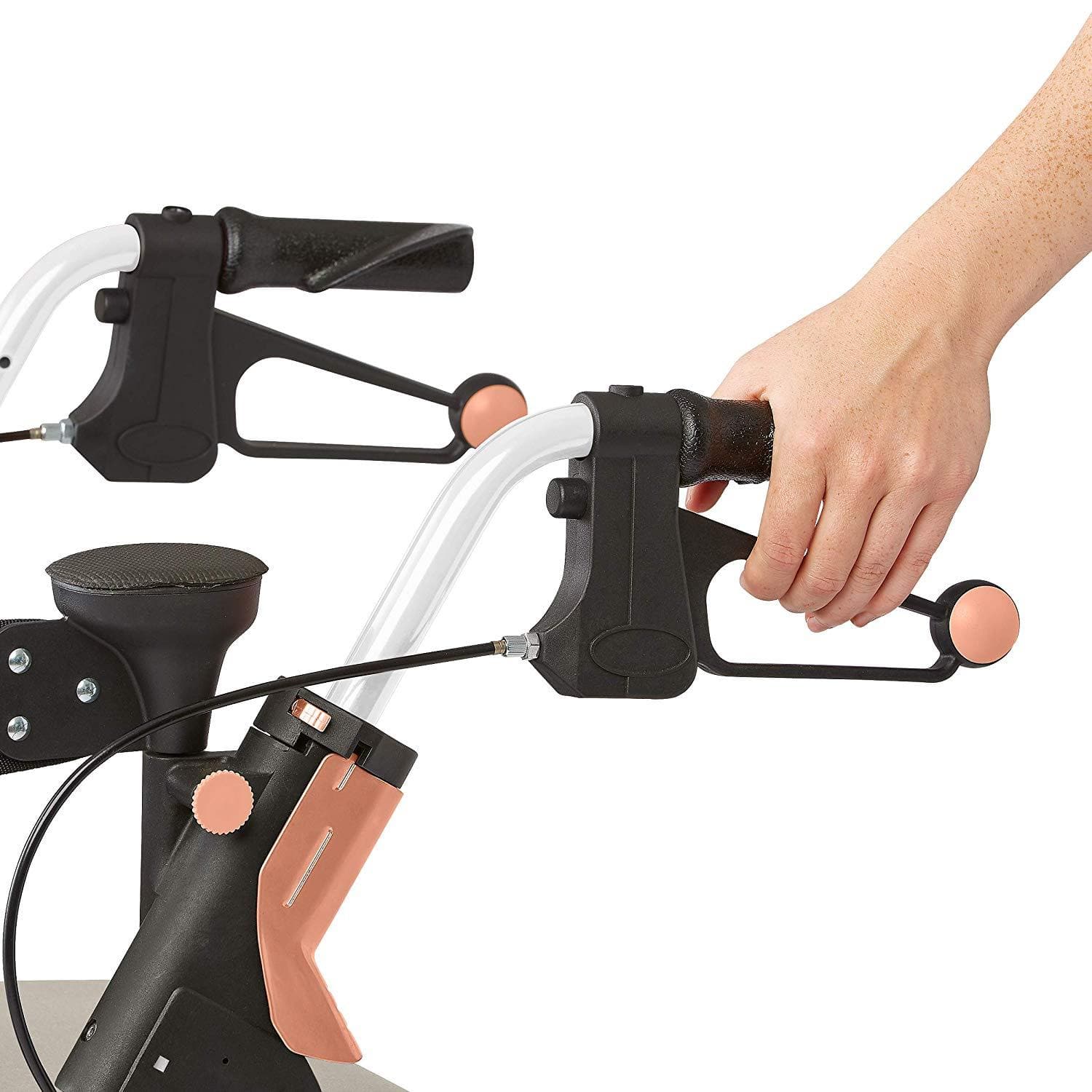 Medline Premium Empower Rollator Walker with Microban Antimicrobial Protection, Seat, Comfort Handles and Thick Backrest - primehubstore.shop Rollators