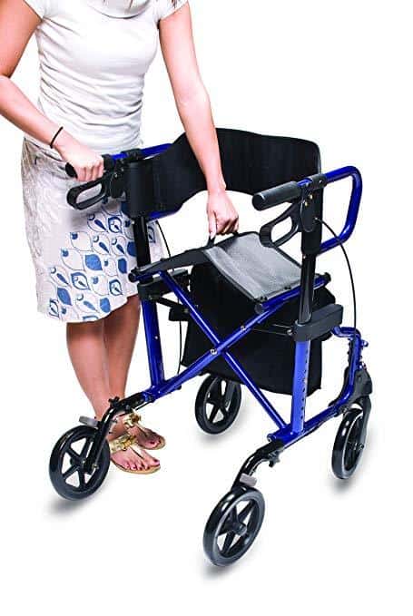 Lumex Lightweight Folding Hybrid LX Rollator & Transport Chair - primehubstore.shop Rollators