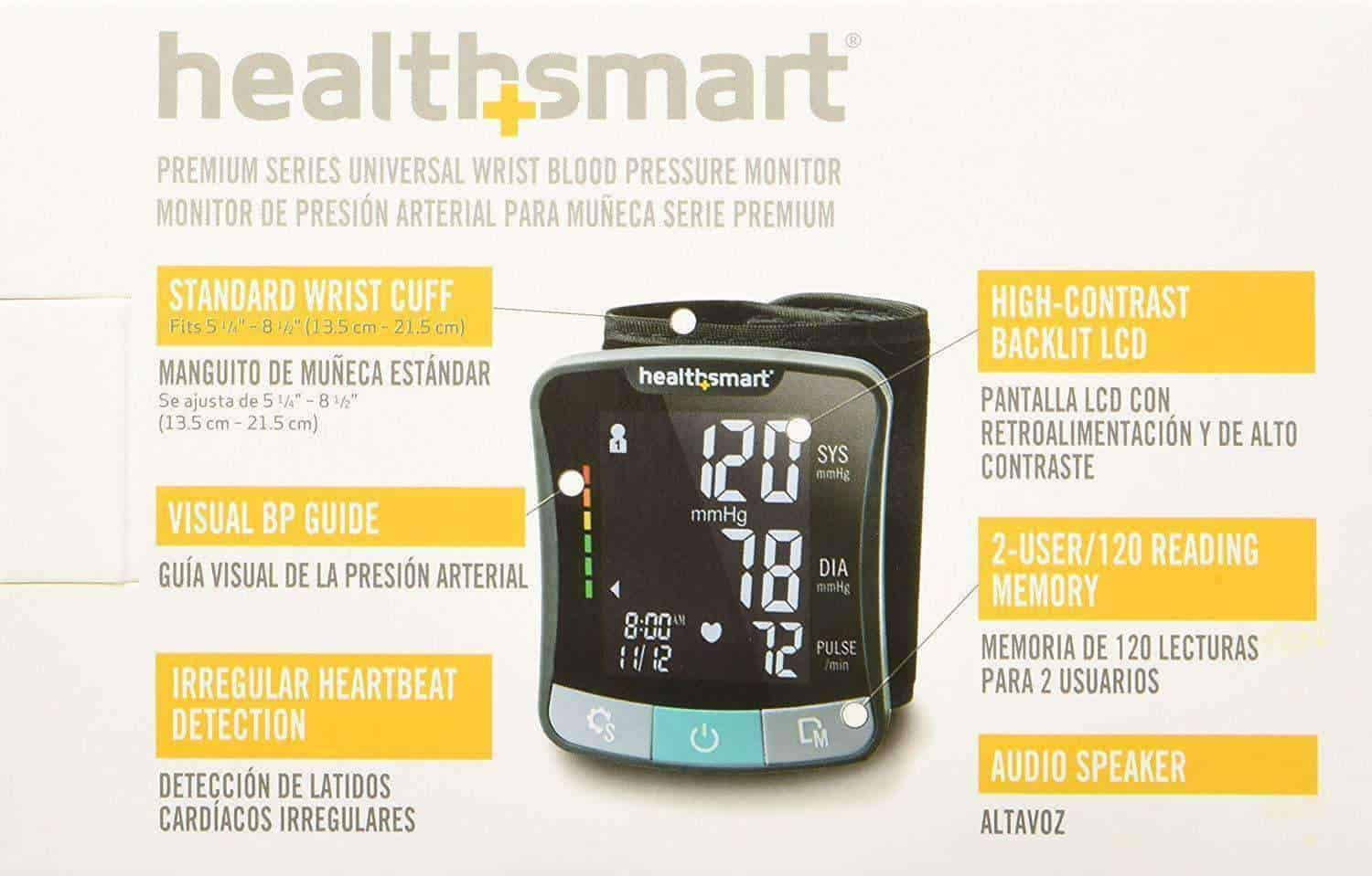 HealthSmart Premium Series Wrist Digital Blood Pressure Monitor - primehubstore.shop Blood Pressure Monitors