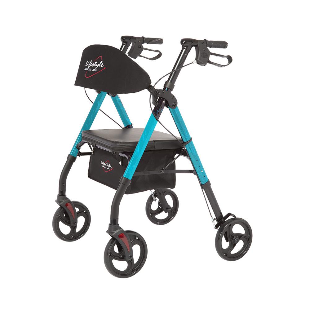 Lifestyle Mobility Aids Royal Deluxe Universal Aluminum 4 Wheel Rollators - primehubstore.shop Rollators