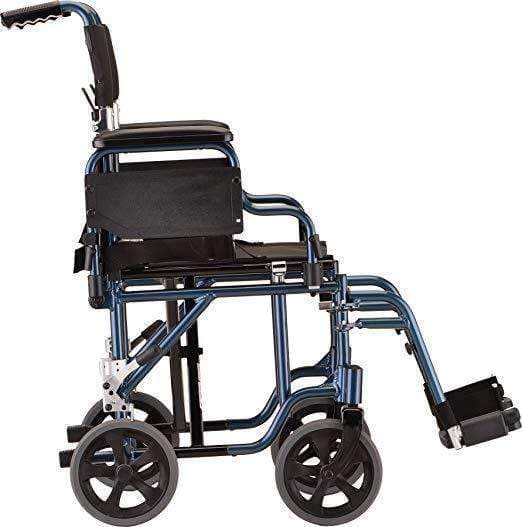Nova Medical 349 19" Transport Chair with Detachable Arms & Swing Away Foot Rests - primehubstore.shop Transport Chairs