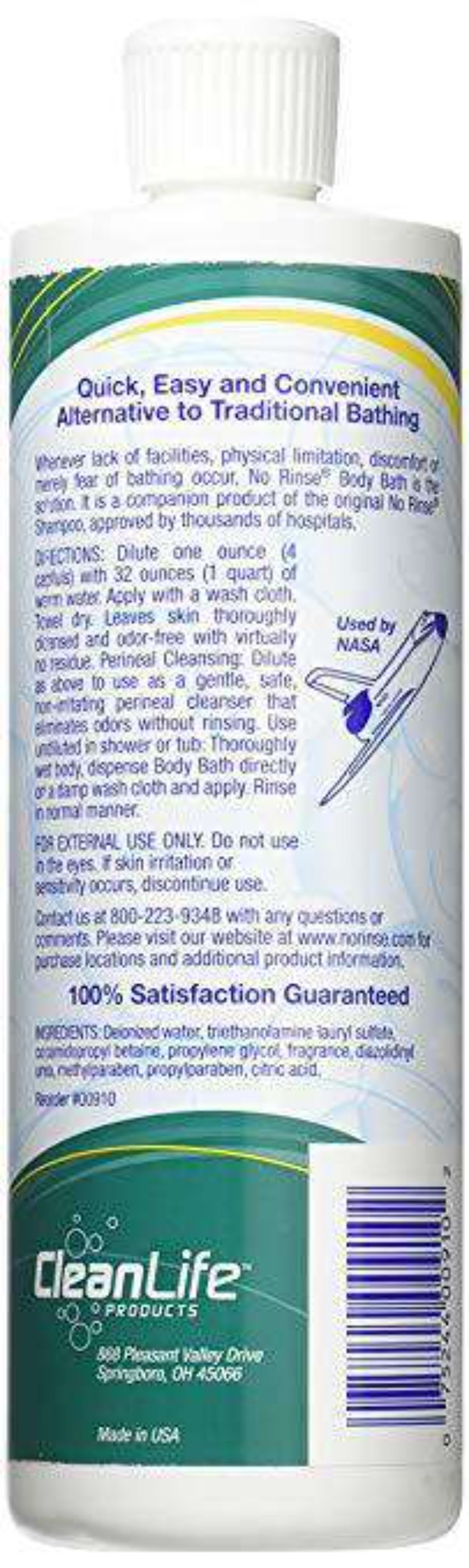 Clean Life No Rinse Body Bath - Complete Bath with No Rinsing Necessary - primehubstore.shop Body Wash