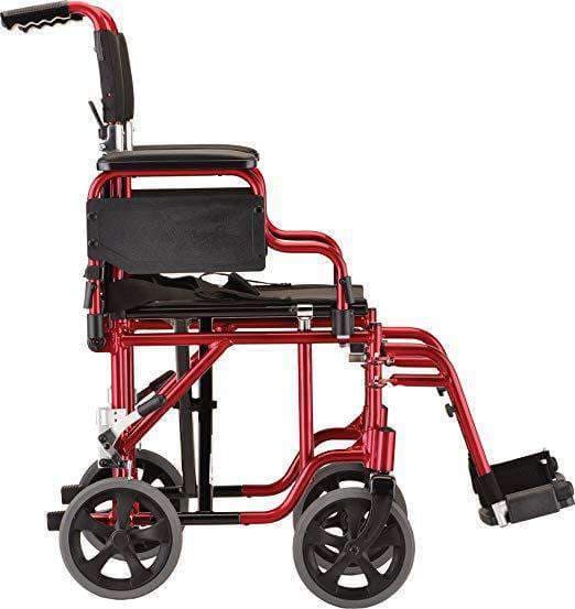 Nova Medical 349 19" Transport Chair with Detachable Arms & Swing Away Foot Rests - primehubstore.shop Transport Chairs
