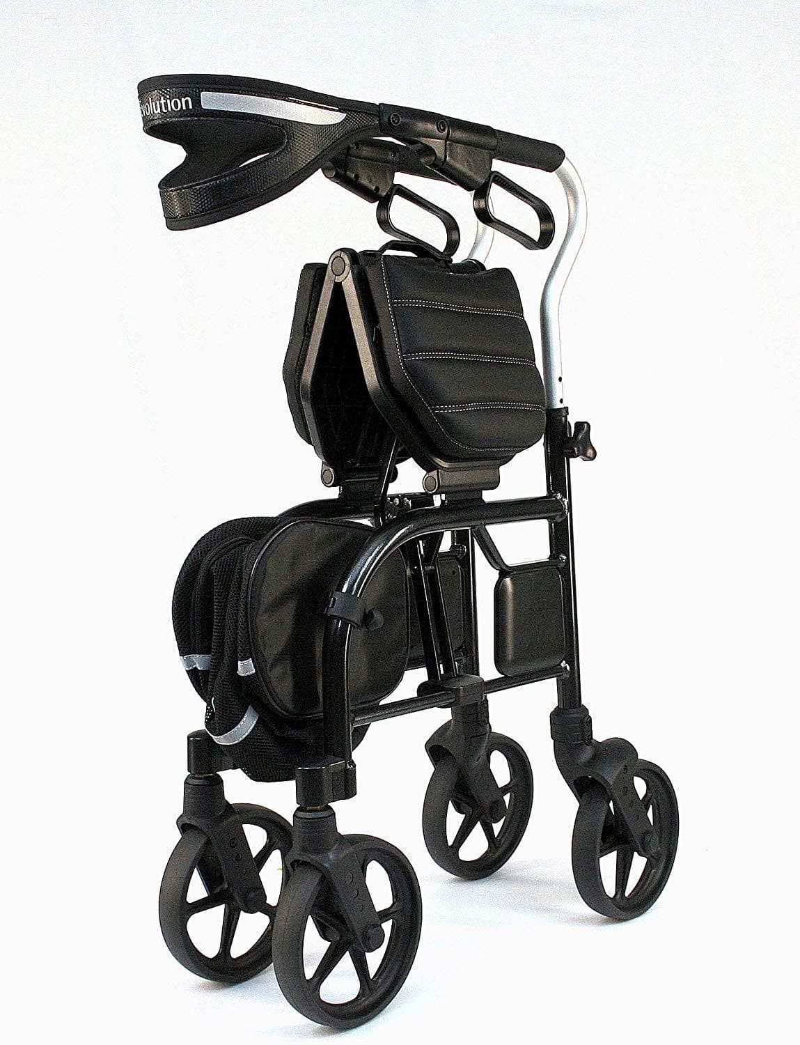 Evolution Trillium Lightweight Folding Rolling Walker Rollator with Large 8" Wheels - Open Box - primehubstore.shop Rollators