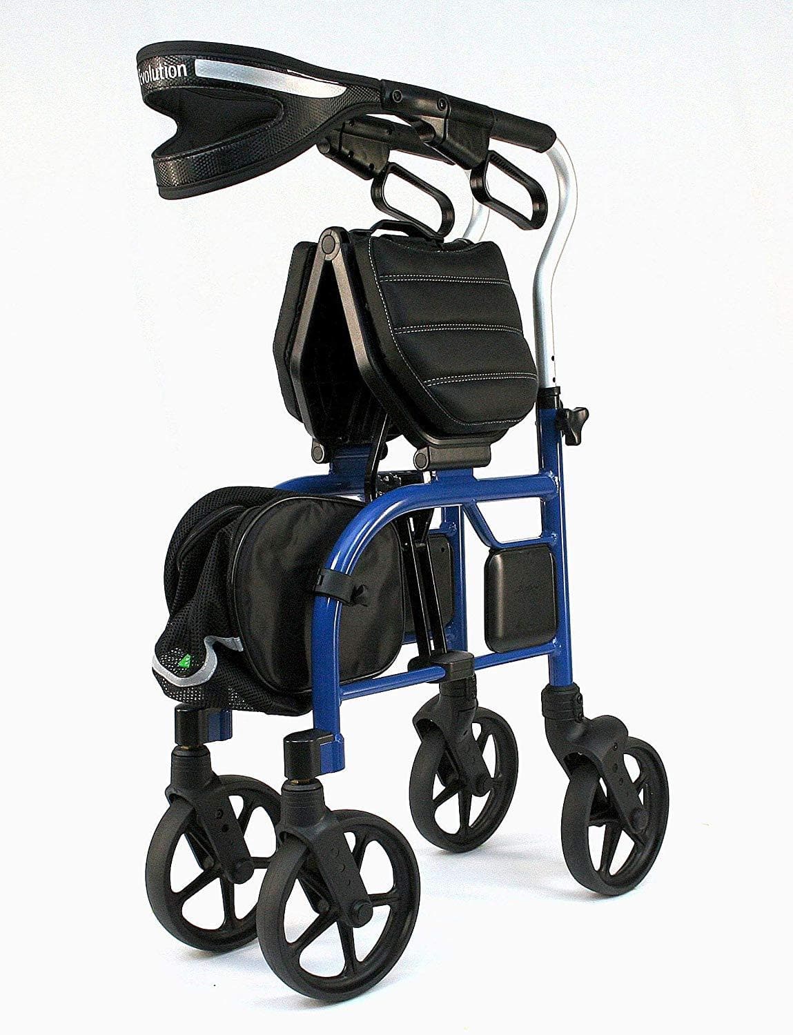 Evolution Trillium Lightweight Folding Rolling Walker Rollator with Large 8" Wheels - Open Box - primehubstore.shop Rollators