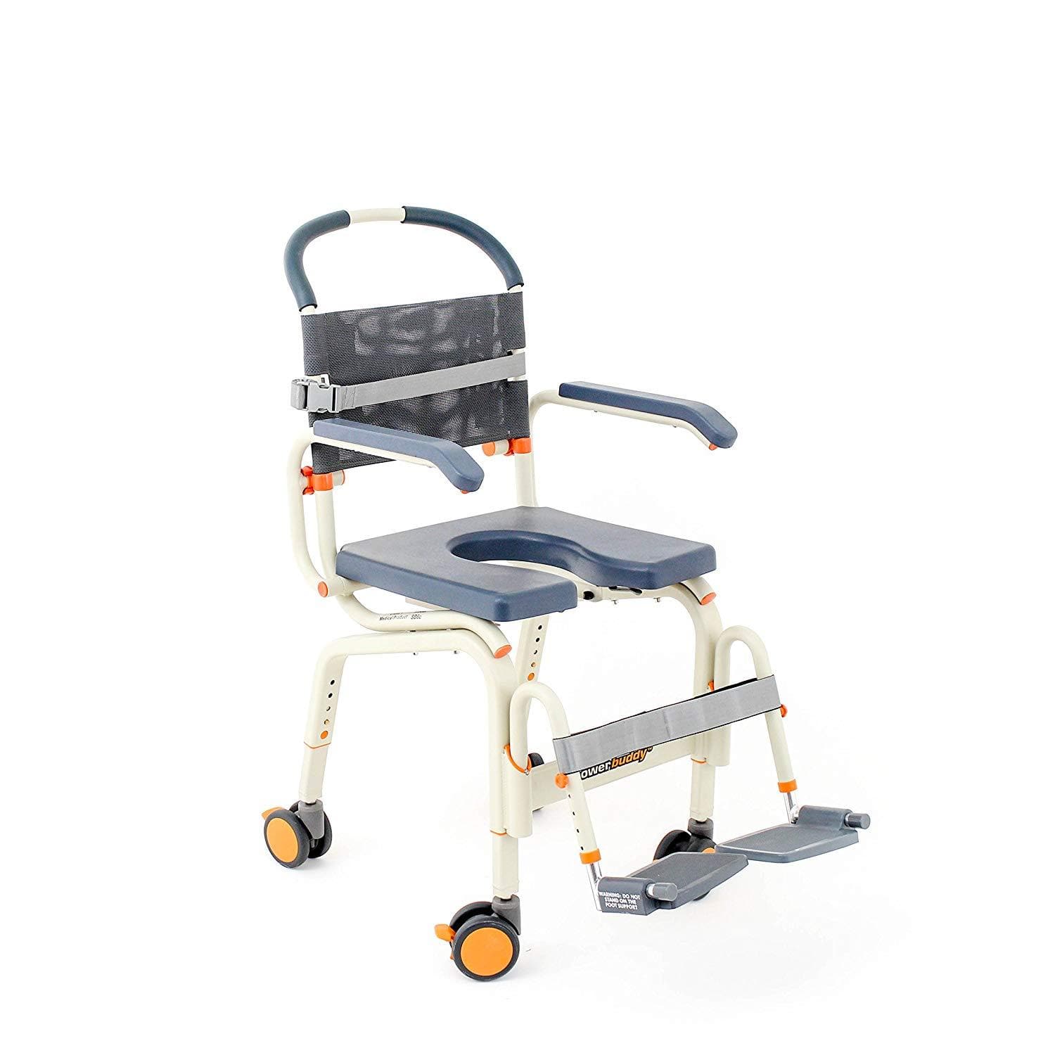 ShowerBuddy Roll-In Buddy Lite Transport Shower Chair with Commode Opening - primehubstore.shop Shower Chairs