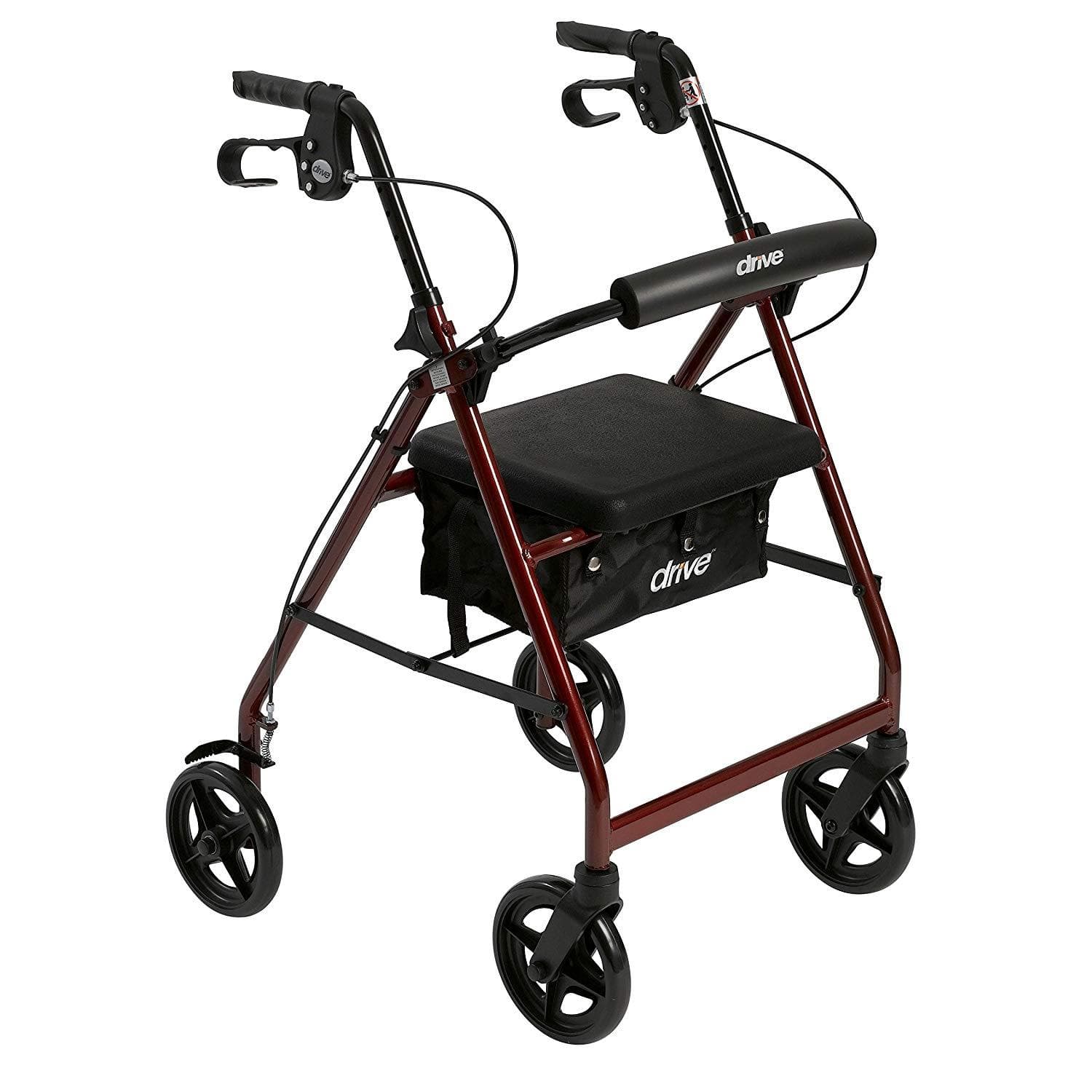 Drive Medical Folding Aluminum Rollator with Removable Back Support & Padded Seat - primehubstore.shop Rollators