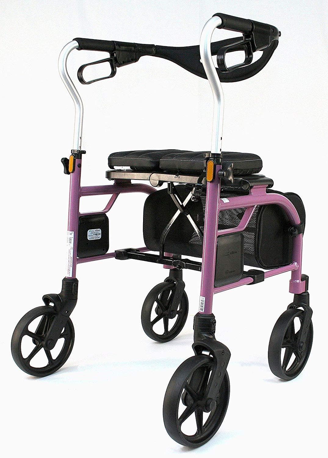 Evolution Trillium Lightweight Folding Rolling Walker Rollator with Large 8" Wheels - Open Box - primehubstore.shop Rollators