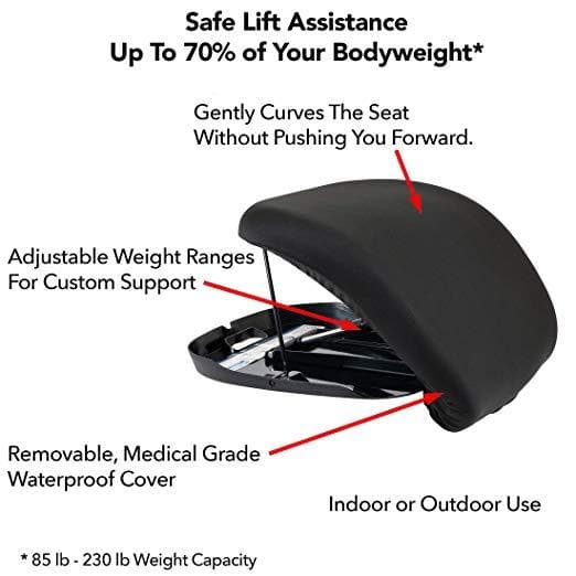 Carex Uplift Premium Seat Assist With Memory Foam - Chair Lift And Sofa Stand Assist - Up To 230lbs - primehubstore.shop Stand Assist Aids