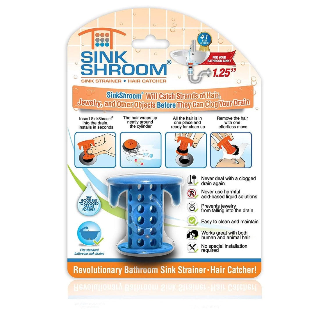 SinkShroom The Revolutionary Sink Drain Protector Hair Catcher/Strainer/Snare - primehubstore.shop Bathroom Accessories