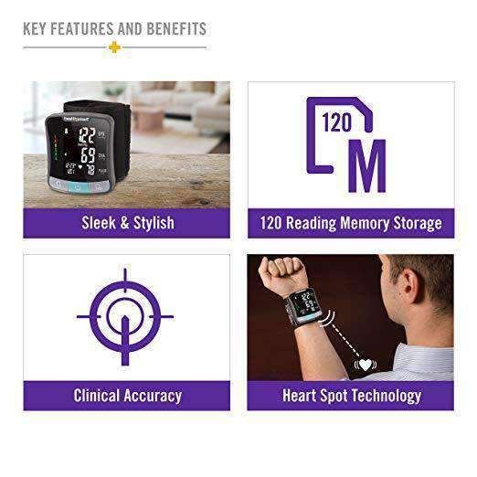 HealthSmart Premium Series Wrist Digital Blood Pressure Monitor - primehubstore.shop Blood Pressure Monitors