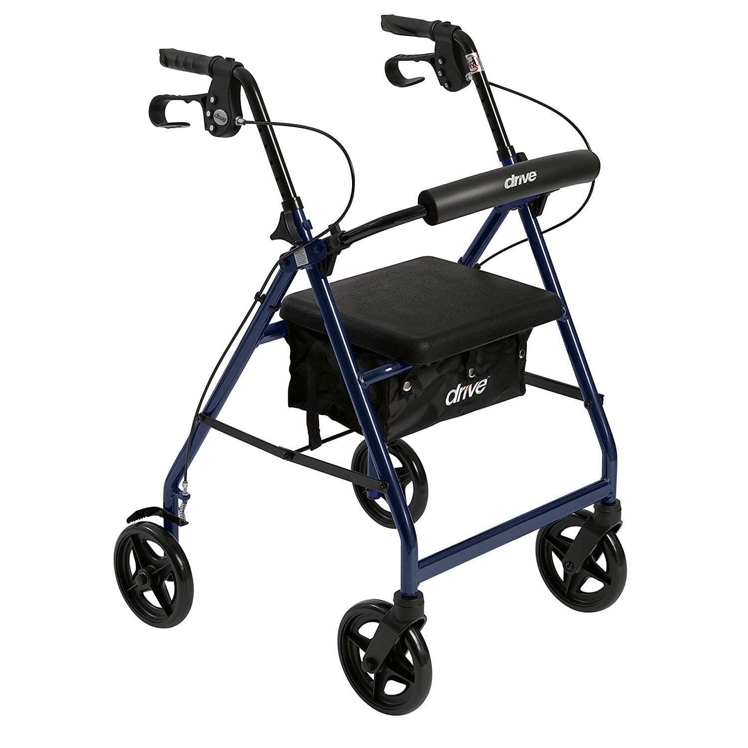 Drive Medical Folding Aluminum Rollator with Removable Back Support & Padded Seat - primehubstore.shop Rollators
