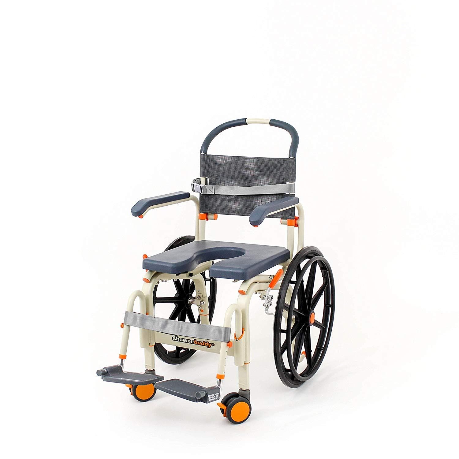 ShowerBuddy Self-Propelled Roll-In Buddy Solo Shower Chair with Commode Opening - primehubstore.shop Shower Chairs