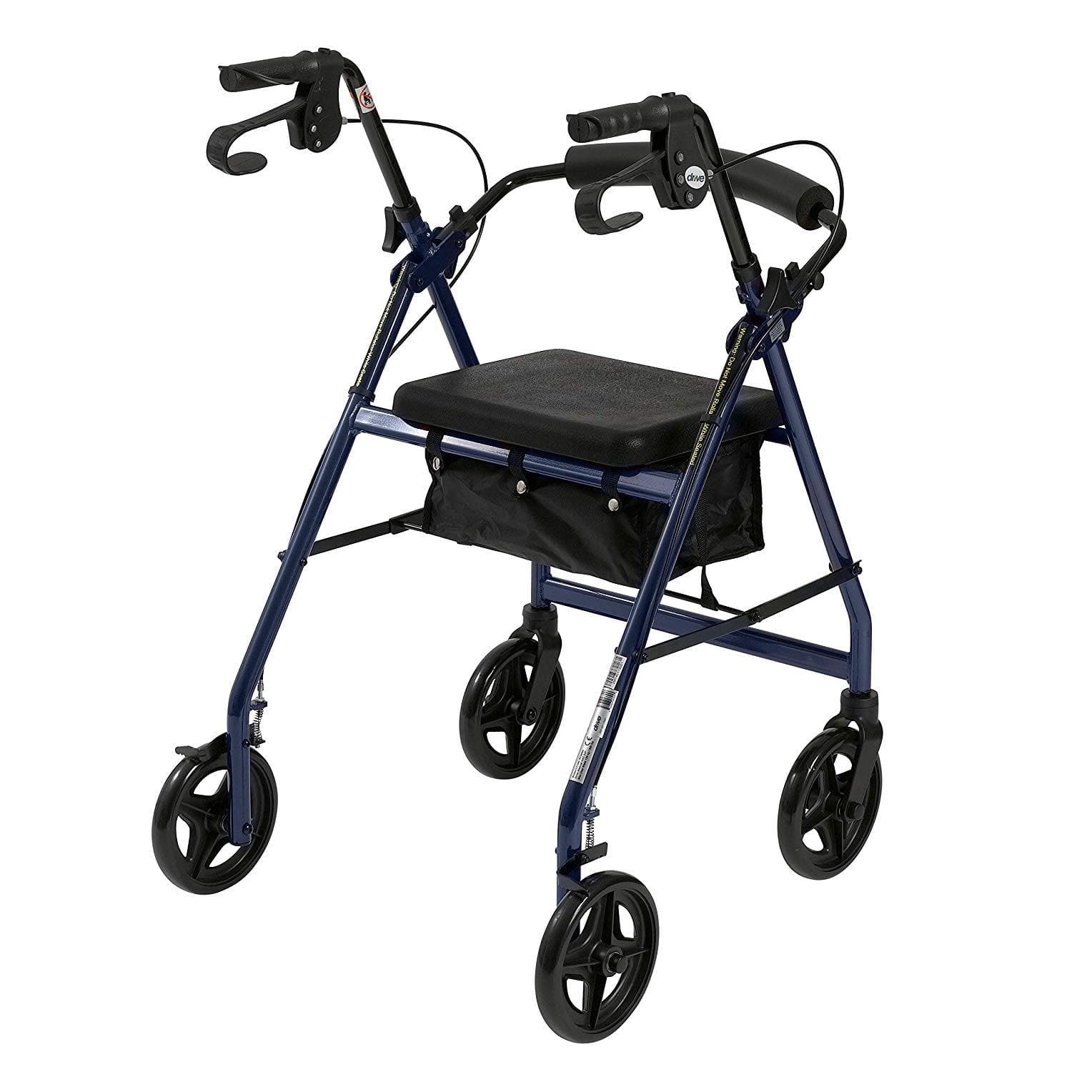 Drive Medical Folding Aluminum Rollator with Removable Back Support & Padded Seat - primehubstore.shop Rollators