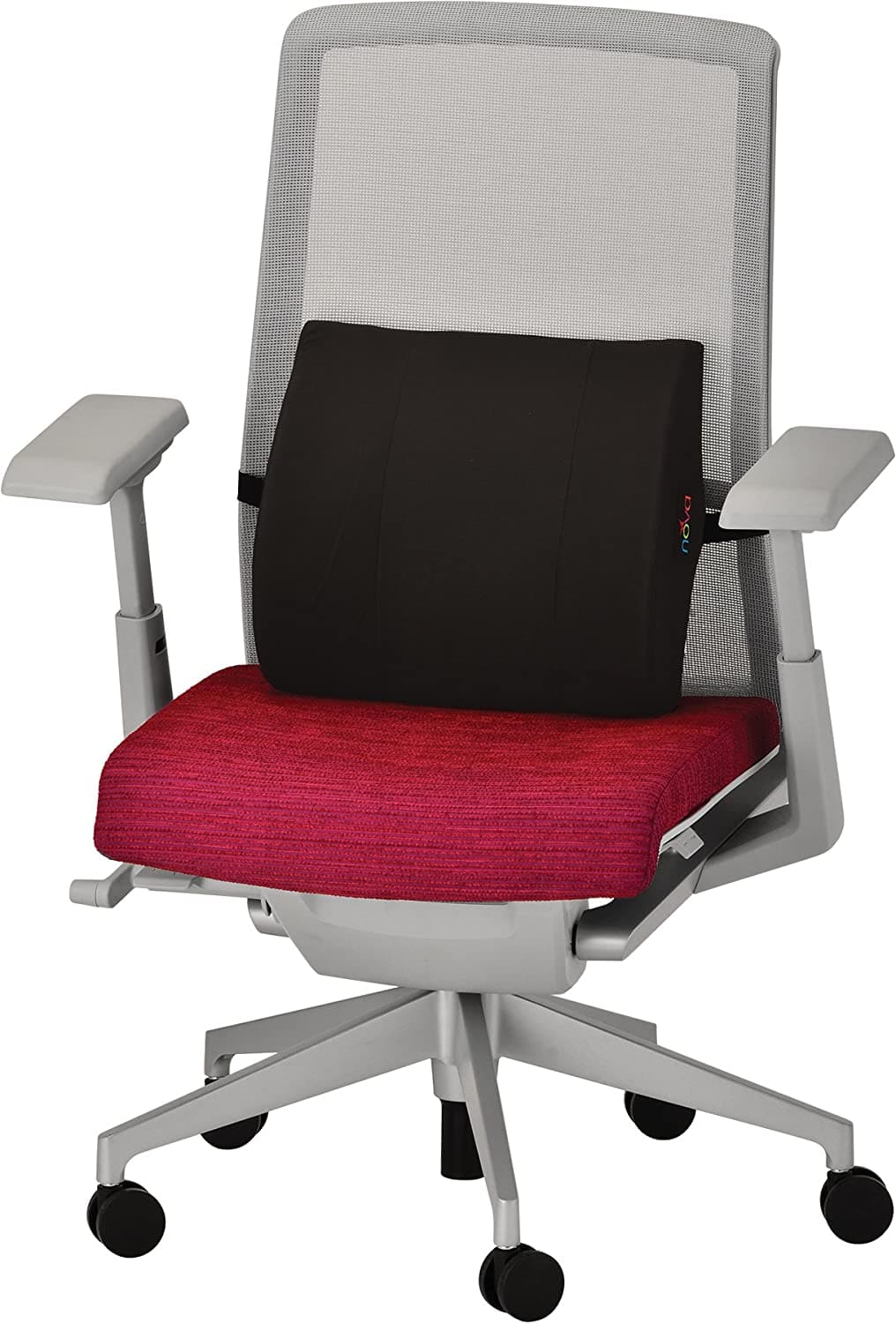 Nova Medical Memory Foam Lumbar Cushion with Stabilization Board Insert - primehubstore.shop Lumbar Supports