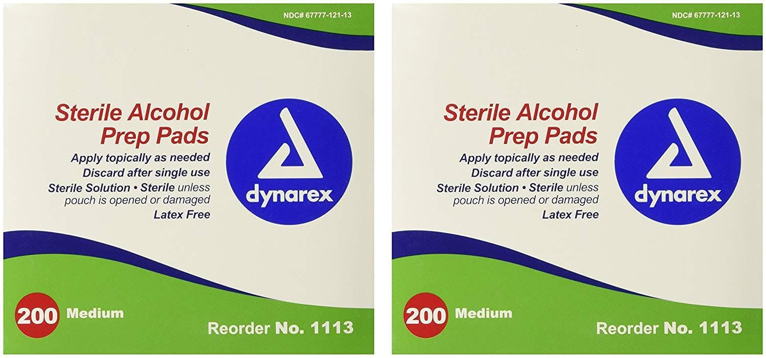Dynarex Latex Free Sterile Disposable Alcohol Preparation Pads - Medium - primehubstore.shop Alcohol Wipes