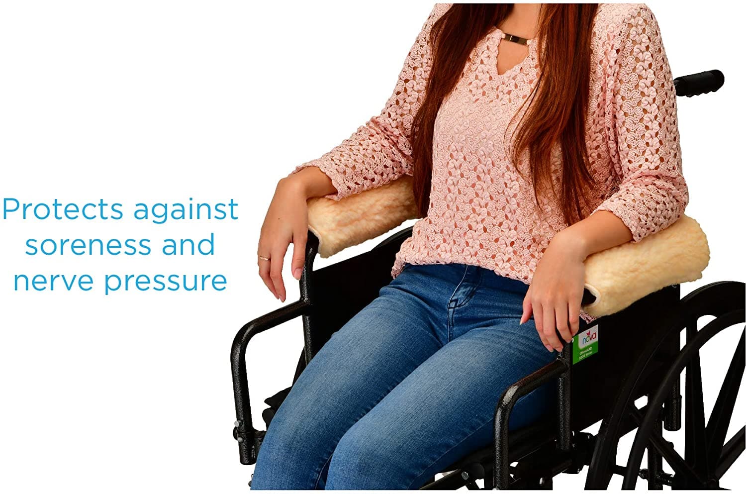 Nova Medical Wheelchair Fleece Arm Cushion Covers - primehubstore.shop Wheelchair Cushions