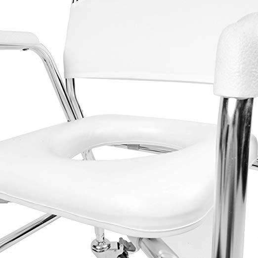 DMI Rolling Shower Padded Transport Chair with Commode Opening - primehubstore.shop Commodes