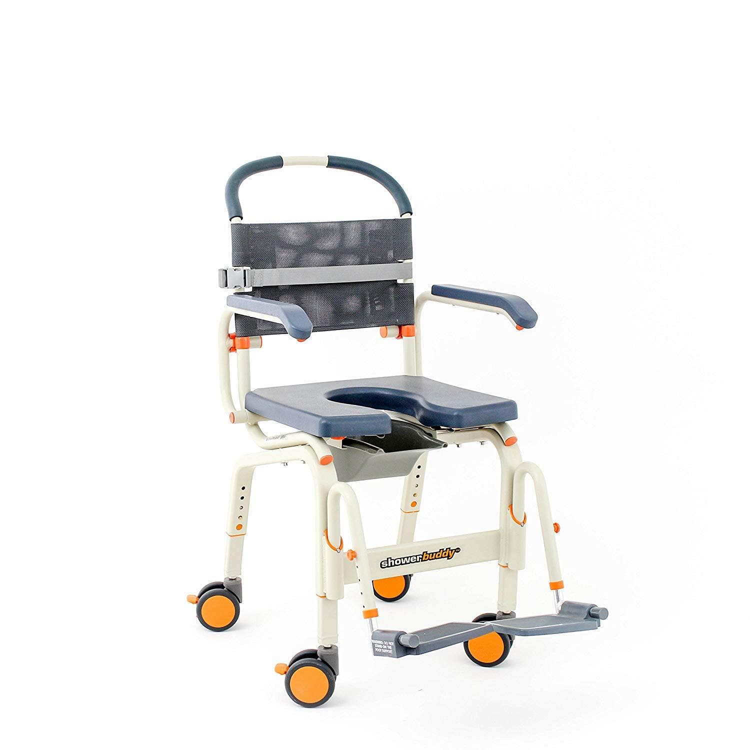 ShowerBuddy Roll-In Buddy Lite Transport Shower Chair with Commode Opening - primehubstore.shop Shower Chairs