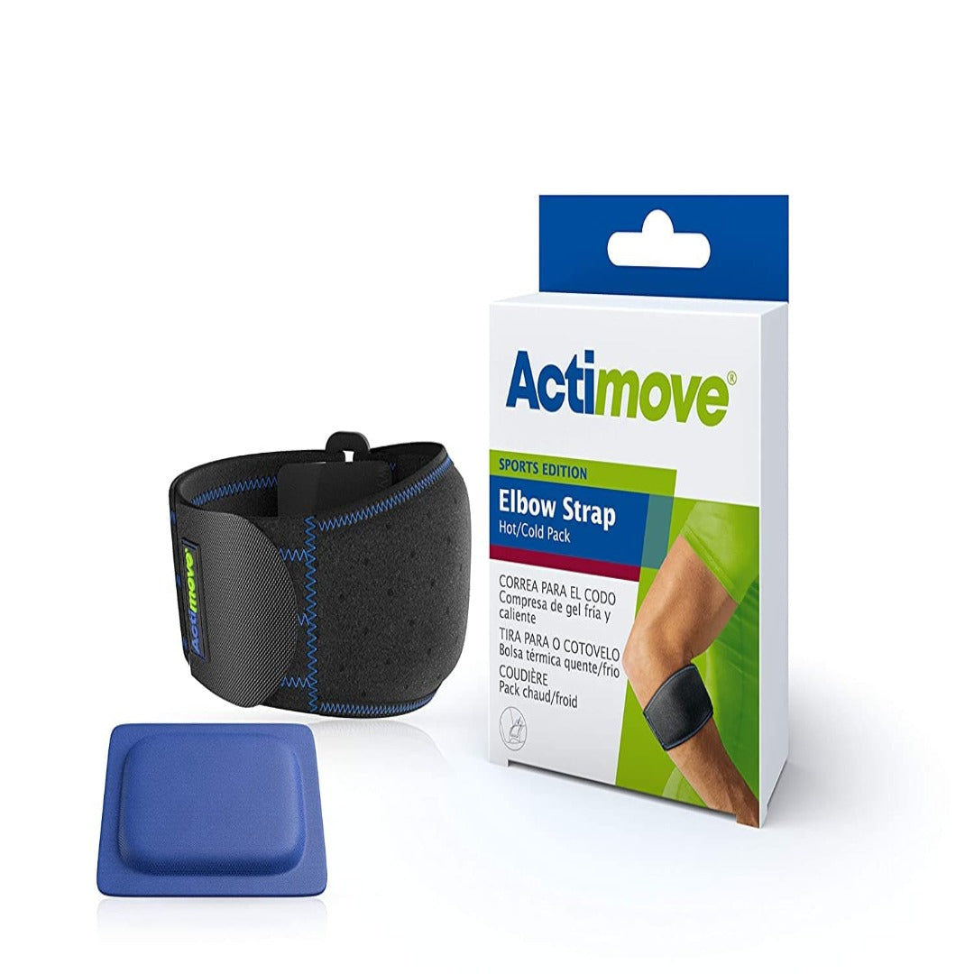 Actimove Elbow Strap Hot/Cold Pack Universal - Golfers Elbow Pain Relief - primehubstore.shop Elbow Support