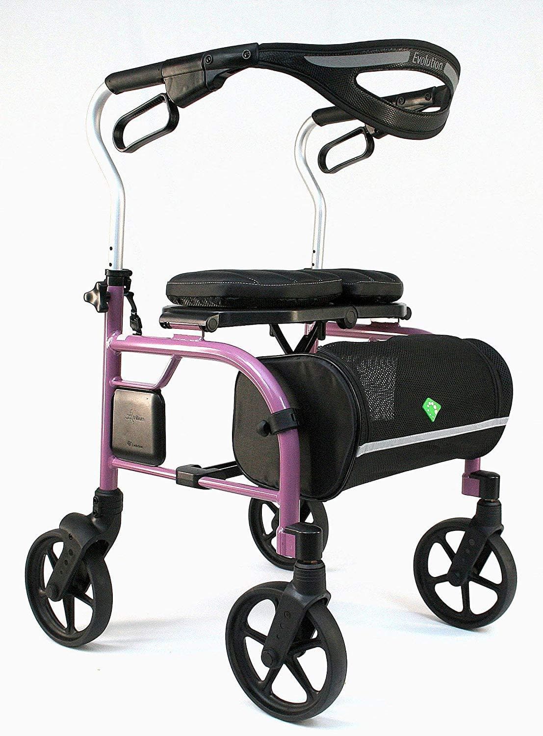 Evolution Trillium Lightweight Folding Rolling Walker Rollator with Large 8" Wheels - Open Box - primehubstore.shop Rollators