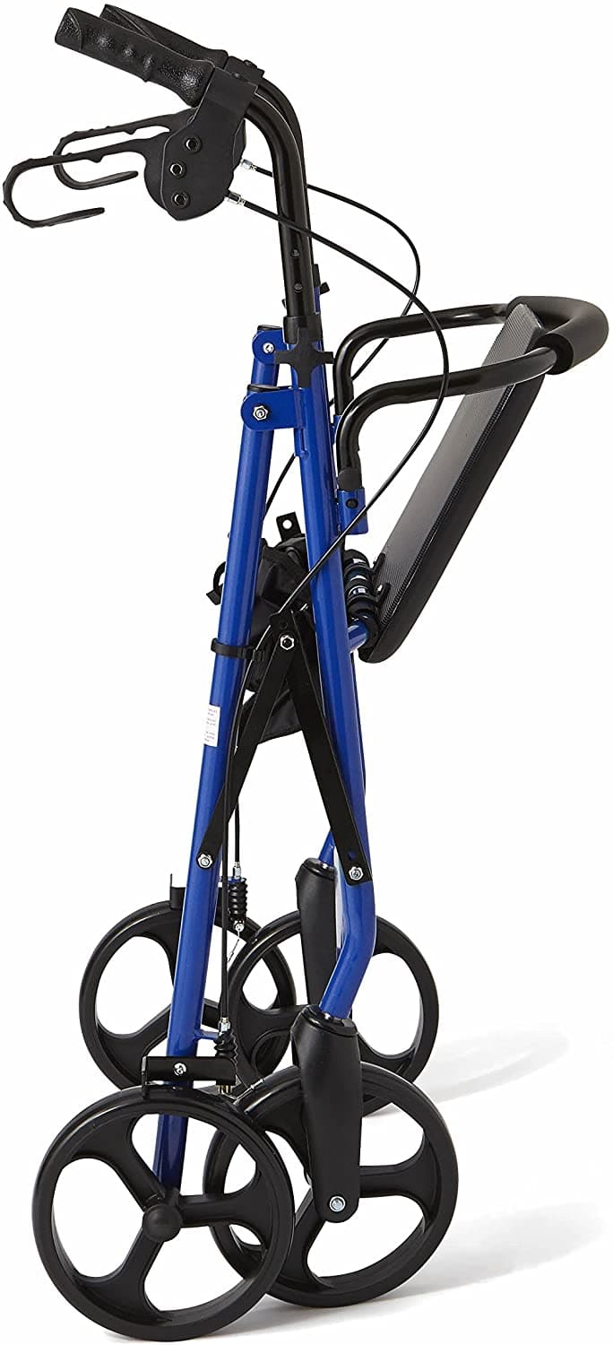 Medline Standard Steel Folding Rollator Adult Rolling Walker - primehubstore.shop Rollators