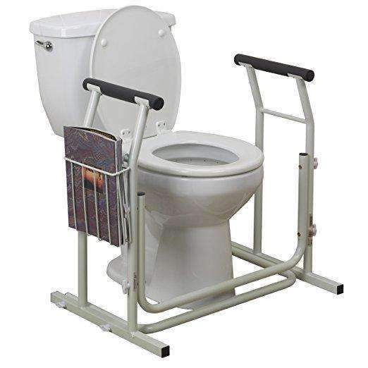 Drive Medical Stand Alone Toilet Safety Rails with Storage - primehubstore.shop Toilet Safety Frames
