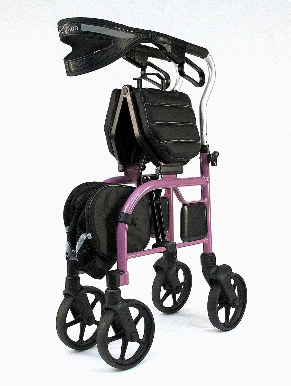 Evolution Trillium Lightweight Folding Rolling Walker Rollator with Large 8" Wheels - Open Box - primehubstore.shop Rollators