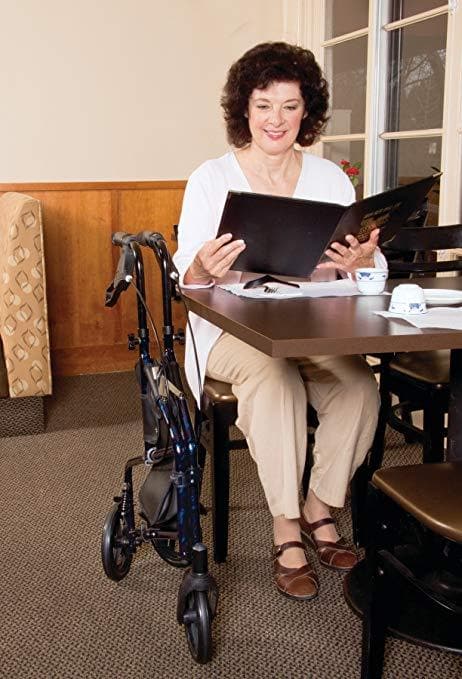 Carex Folding Trio Rolling Walker 3-Wheeled Rollator - primehubstore.shop Rollators