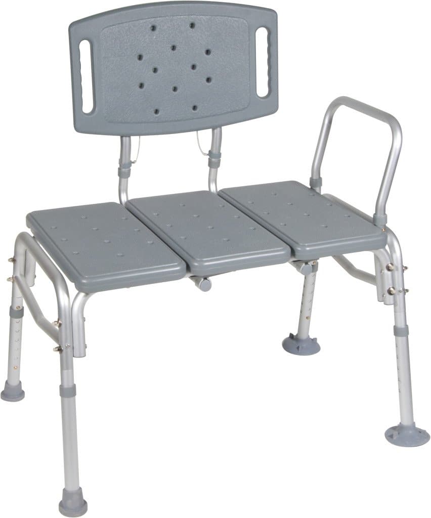 Drive Medical Heavy Duty Bariatric Plastic Seat Transfer Bench - Gray - primehubstore.shop Transfer Equipment