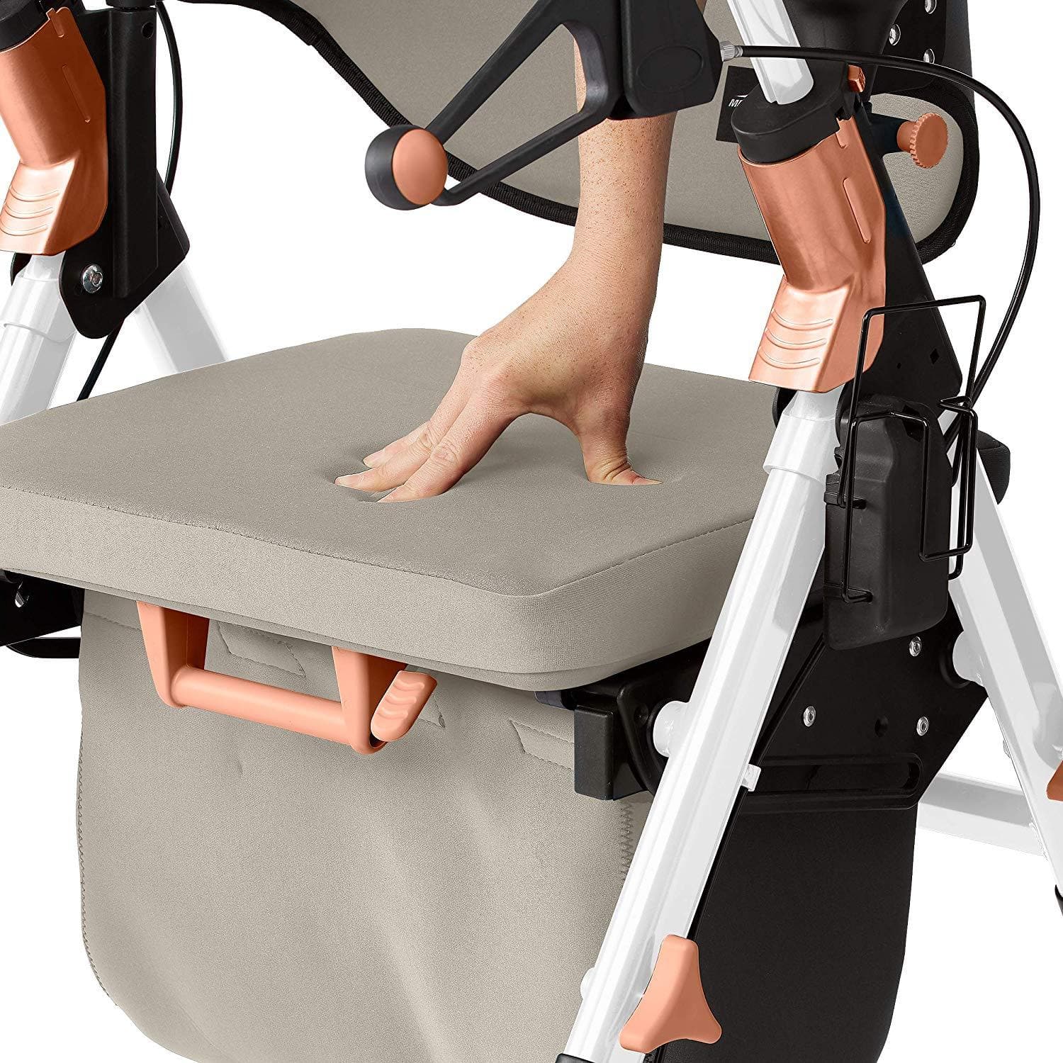 Medline Premium Empower Rollator Walker with Microban Antimicrobial Protection, Seat, Comfort Handles and Thick Backrest - primehubstore.shop Rollators