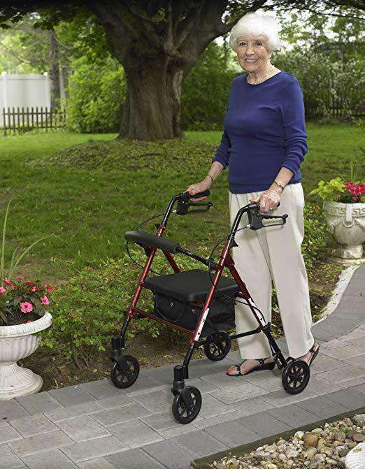 Drive Medical Adjustable Height Rollators with 6" Casters - primehubstore.shop Rollators