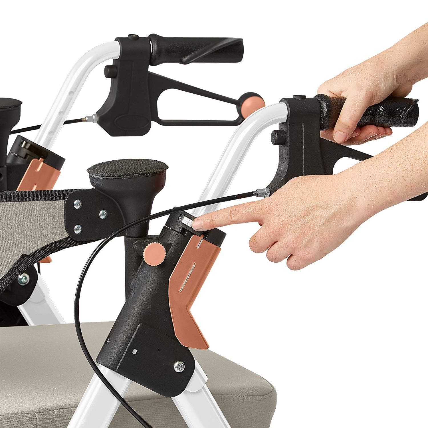 Medline Premium Empower Rollator Walker with Microban Antimicrobial Protection, Seat, Comfort Handles and Thick Backrest - primehubstore.shop Rollators