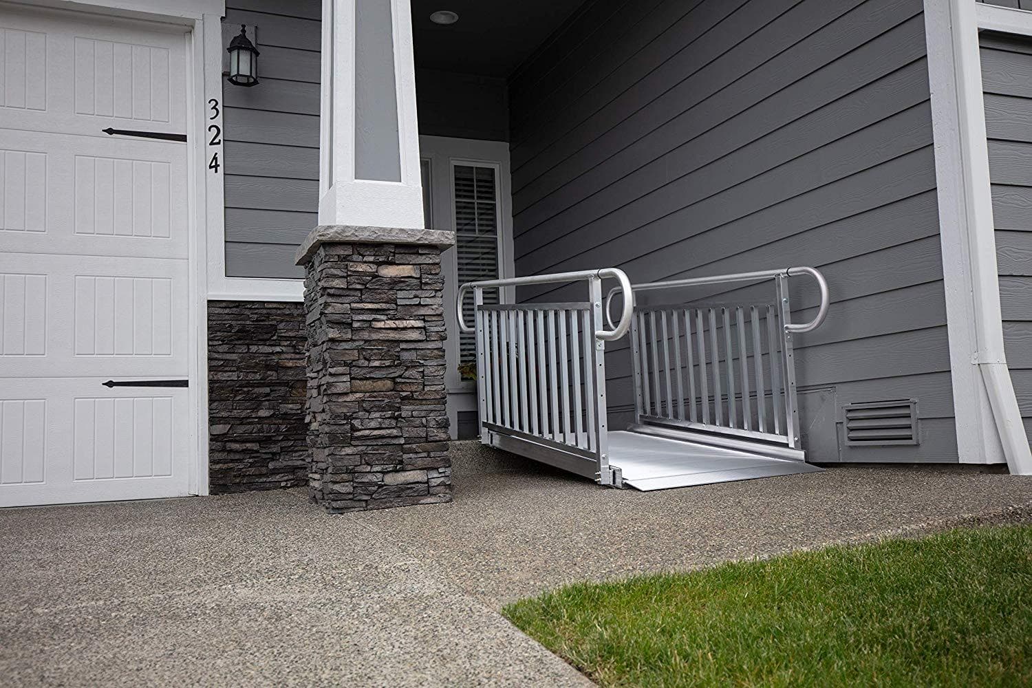 EZ-ACCESS Gateway 3G Portable Solid Surface Mobility Ramps with Vertical Picket Handrails - primehubstore.shop Mobility Ramps