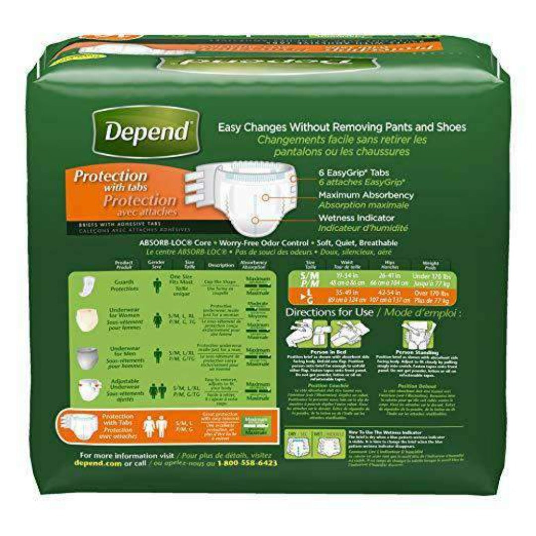 Depend Protection with Tabs Incontinence Underwear - Maximum Absorbency - primehubstore.shop Underwear - Unisex